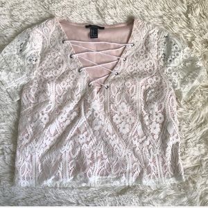 Forever21 Laced Up Shirt